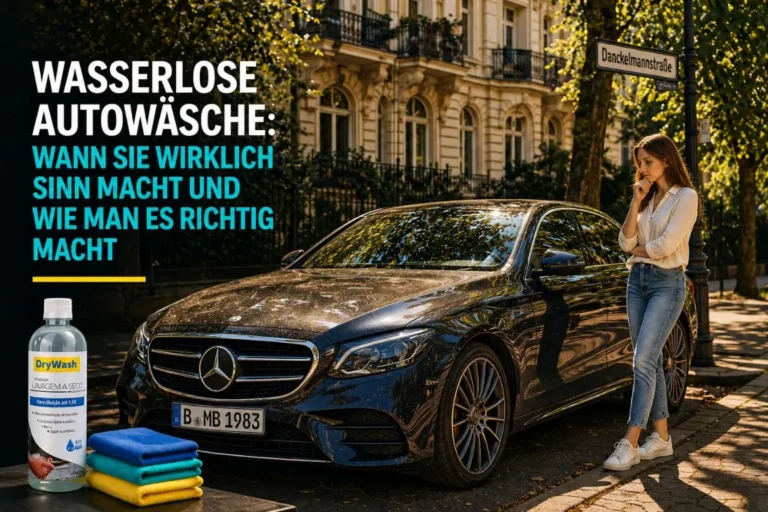 DryWash EcoEvolution Pro 1:50 bei der wasserlose Autowäsche ohne Wasser. Auto ohne Wasser waschen mit T1 Carnaubawachs und sauberer Mikrofaser.