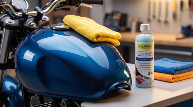 Motorrad waschen ohne Wasser mit DryWash EcoEvolution und drei Mikrofaserręczniki